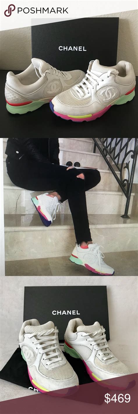 chanel rainbow trainers
